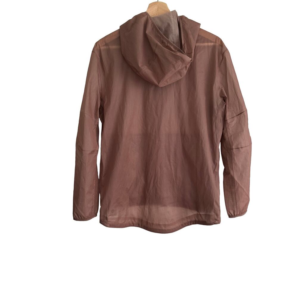 Lululemon Sheerjoy Pink Full Zip Waterproof Hooded Jacket Women's 8 Lightweight - Picture 3 of 16